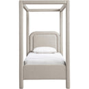 Color_Beige  Size_Twin  -- Salina Beige Linen Textured Fabric Upholstered Twin Bed IMAGE 3