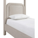  Meridian Salina Beige Linen Textured Fabric Upholstered Twin Bed IMAGE 7
