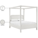  Meridian Salina Cream Linen Textured Fabric Upholstered King Bed IMAGE 11