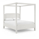  Color_Cream  Size_King  -- Salina Cream Linen Textured Fabric Upholstered King Bed IMAGE 1