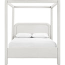  Color_Cream  Size_King  -- Salina Cream Linen Textured Fabric Upholstered King Bed IMAGE 3
