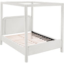  Meridian Salina Cream Linen Textured Fabric Upholstered King Bed IMAGE 6