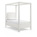  Meridian Salina Cream Linen Textured Fabric Upholstered Twin Bed IMAGE 1