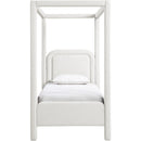  Color_Cream  Size_Twin  -- Salina Cream Linen Textured Fabric Upholstered Twin Bed IMAGE 3