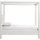  Color_Cream  Size_Twin  -- Salina Cream Linen Textured Fabric Upholstered Twin Bed IMAGE 4