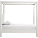  Meridian Salina Cream Linen Textured Fabric Upholstered Twin Bed IMAGE 4