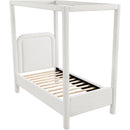  Color_Cream  Size_Twin  -- Salina Cream Linen Textured Fabric Upholstered Twin Bed IMAGE 6