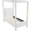  Meridian Salina Cream Linen Textured Fabric Upholstered Twin Bed IMAGE 6