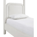  Color_Cream  Size_Twin  -- Salina Cream Linen Textured Fabric Upholstered Twin Bed IMAGE 7
