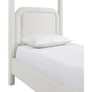  Meridian Salina Cream Linen Textured Fabric Upholstered Twin Bed IMAGE 7