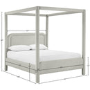  Color_Grey  Size_Full  -- Salina Grey Linen Textured Fabric Upholstered Full Bed IMAGE 10