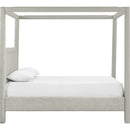  Meridian Salina Grey Linen Textured Fabric Upholstered Full Bed IMAGE 4