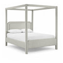  Color_Grey  Size_King  -- Salina Grey Linen Textured Fabric Upholstered King Bed IMAGE 1