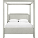  Color_Grey  Size_Queen  -- Salina Grey Linen Textured Fabric Upholstered Queen Bed IMAGE 3