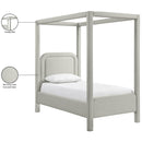  Color_Grey  Size_Twin  -- Salina Grey Linen Textured Fabric Upholstered Twin Bed IMAGE 11