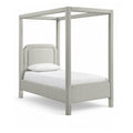  Color_Grey Size_Twin -- Salina Grey Linen Textured Fabric Upholstered Twin Bed IMAGE 1