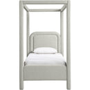  Color_Grey  Size_Twin  -- Salina Grey Linen Textured Fabric Upholstered Twin Bed IMAGE 3