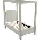  Color_Grey  Size_Twin  -- Salina Grey Linen Textured Fabric Upholstered Twin Bed IMAGE 6
