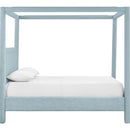  Color_Light Blue  Size_King  -- Salina Light Blue Linen Textured Fabric Upholstered King Bed IMAGE 4
