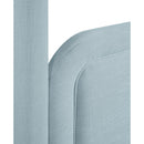  Meridian Salina Light Blue Linen Textured Fabric Upholstered King Bed IMAGE 8