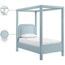  Color_Light Blue  Size_Twin  -- Salina Light Blue Linen Textured Fabric Upholstered Twin Bed IMAGE 11