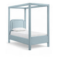  Color_Light Blue Size_Twin -- Salina Light Blue Linen Textured Fabric Upholstered Twin Bed IMAGE 1