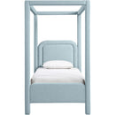 Color_Light Blue  Size_Twin  -- Salina Light Blue Linen Textured Fabric Upholstered Twin Bed IMAGE 3