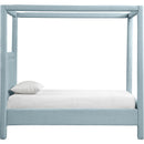  Color_Light Blue  Size_Twin  -- Salina Light Blue Linen Textured Fabric Upholstered Twin Bed IMAGE 4
