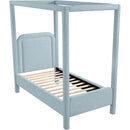  Color_Light Blue  Size_Twin  -- Salina Light Blue Linen Textured Fabric Upholstered Twin Bed IMAGE 6