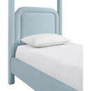  Color_Light Blue  Size_Twin  -- Salina Light Blue Linen Textured Fabric Upholstered Twin Bed IMAGE 7