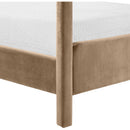  Meridian Salina Beige Velvet Upholstered Full Bed IMAGE 8