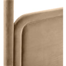  Meridian Salina Beige Velvet Upholstered Queen Bed IMAGE 9