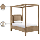 Meridian Salina Beige Velvet Upholstered Twin Bed IMAGE 11