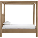  Color_Beige  Size_Twin  --  Salina Beige Velvet Upholstered Twin Bed IMAGE 4