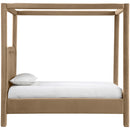  Meridian Salina Beige Velvet Upholstered Twin Bed IMAGE 4