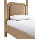  Meridian Salina Beige Velvet Upholstered Twin Bed IMAGE 7