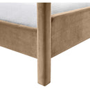  Meridian Salina Beige Velvet Upholstered Twin Bed IMAGE 8