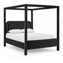  Meridian Salina Black Velvet Upholstered King Bed IMAGE 1