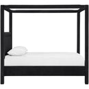  Color_Black  Size_King  --  Salina Black Velvet Upholstered King Bed IMAGE 4