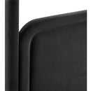 Meridian Salina Black Velvet Upholstered Queen Bed IMAGE 9