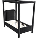  Meridian Salina Black Velvet Upholstered Twin Bed IMAGE 6