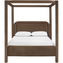  Meridian Salina Brown Velvet Upholstered Full Bed IMAGE 3