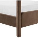  Meridian Salina Brown Velvet Upholstered Full Bed IMAGE 8