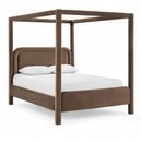  Meridian Salina Brown Velvet Upholstered King Bed IMAGE 1