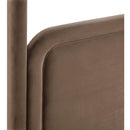  Meridian Salina Brown Velvet Upholstered King Bed IMAGE 9
