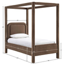  Meridian Salina Brown Velvet Upholstered Twin Bed IMAGE 10