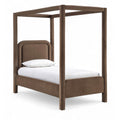  Color_Brown Size_Twin -- Salina Brown Velvet Upholstered Twin Bed IMAGE 1