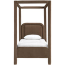  Meridian Salina Brown Velvet Upholstered Twin Bed IMAGE 3