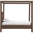  Meridian Salina Brown Velvet Upholstered Twin Bed IMAGE 4