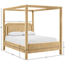  Meridian Salina Camel Velvet Upholstered King Bed IMAGE 10